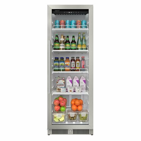 EDGESTAR 22 Inch Wide 101 Cu Ft Commercial Beverage Merchandiser W Temperature Alarm and Reversible Door VBM101SS